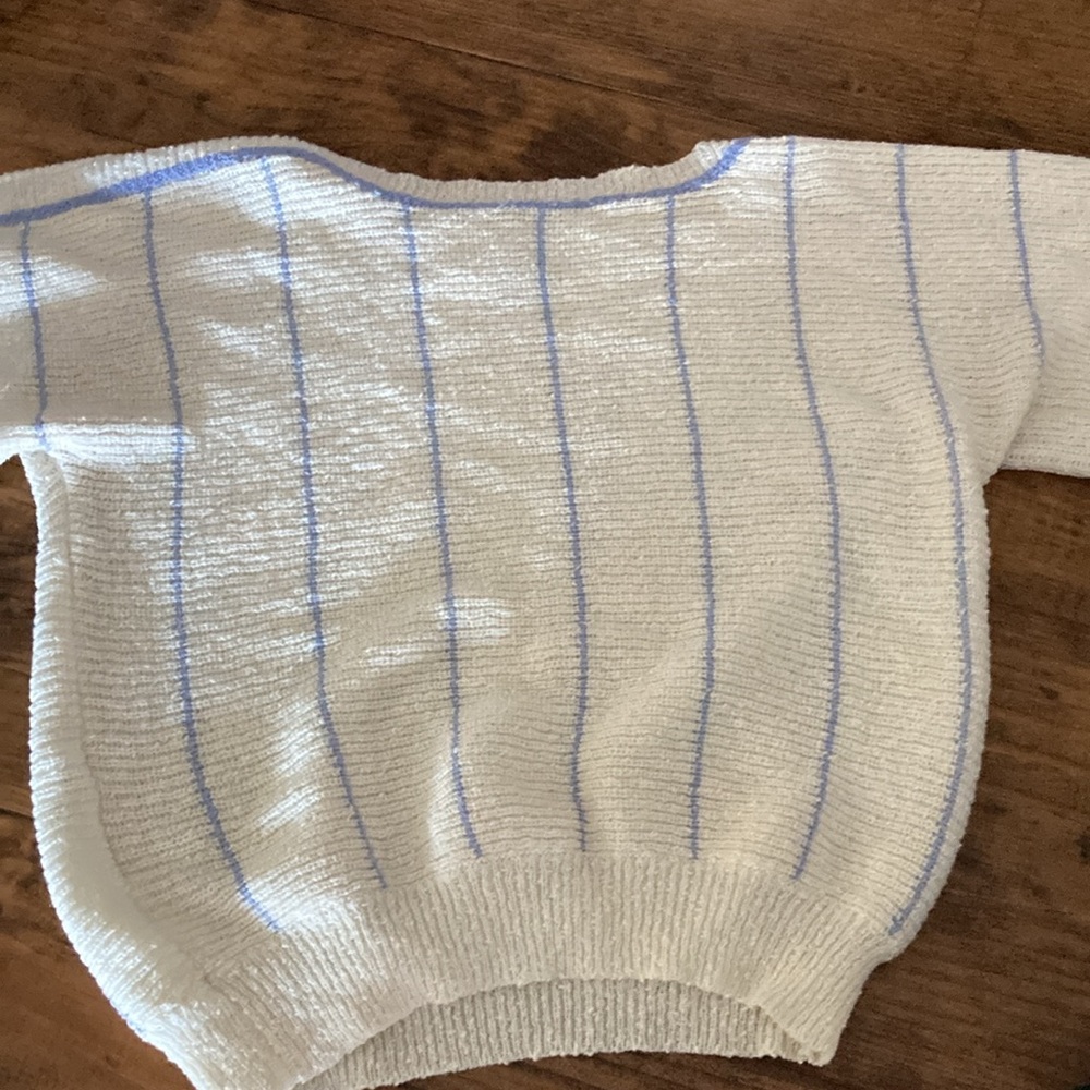 Striped Knit Short Sleeve Top - Picture 7 of 7
